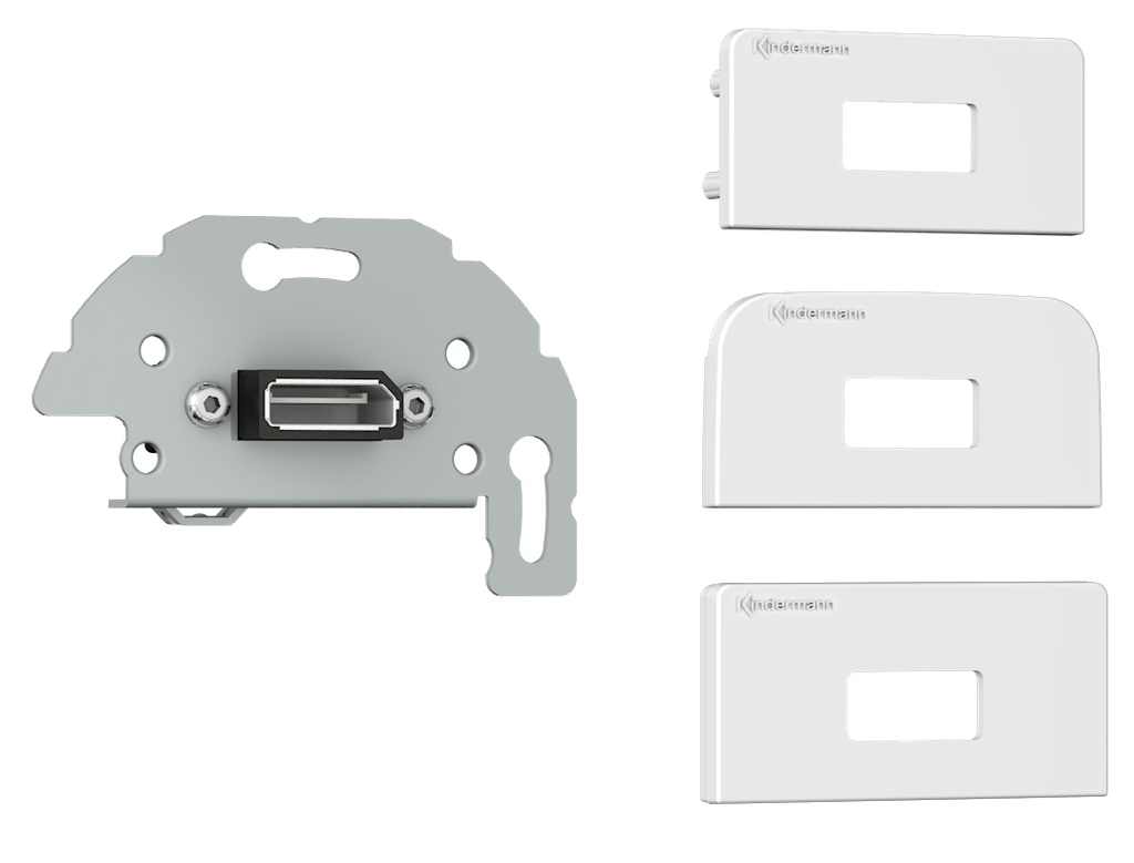 KDC DisplayPort  90° naaras/naaras adapteri