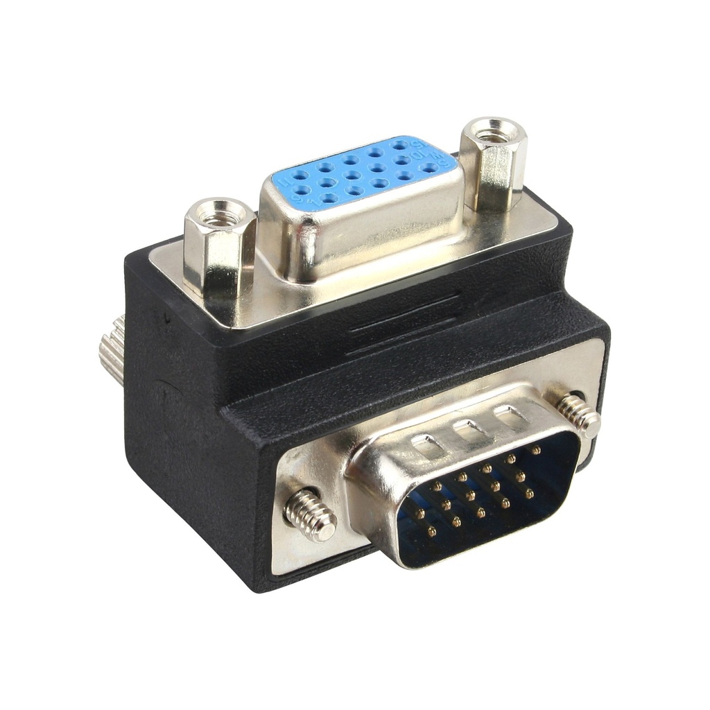 Adapteri VGA-naaras/VGA-uros 90°-kulma