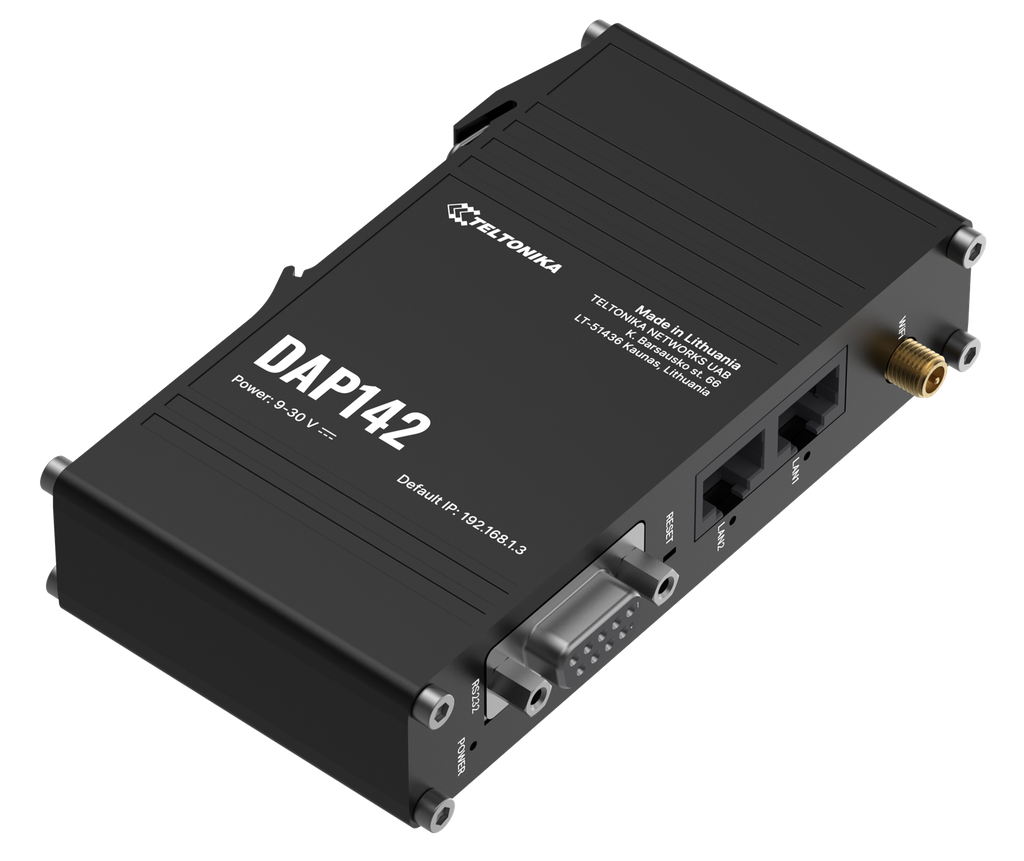 WiFi4 access point 2.4 GHz 802.11b/g/n RS232 2×Ethernet