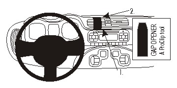ProClip autokohtainen kiinnike keskelle Dacia Duster 2023-2024 