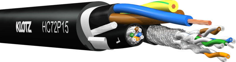 Hybridi kaapeli CAT7 + virta 2x2,5 mm² 