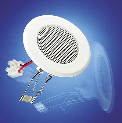 Högtalare 50 mm, 8 ohm, vit, med clips, 10 W, 150-20000 Hz, IP54