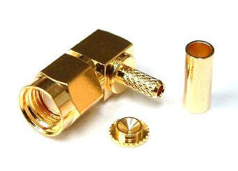 SMA-RP-male right-angle Aircell5 crimp