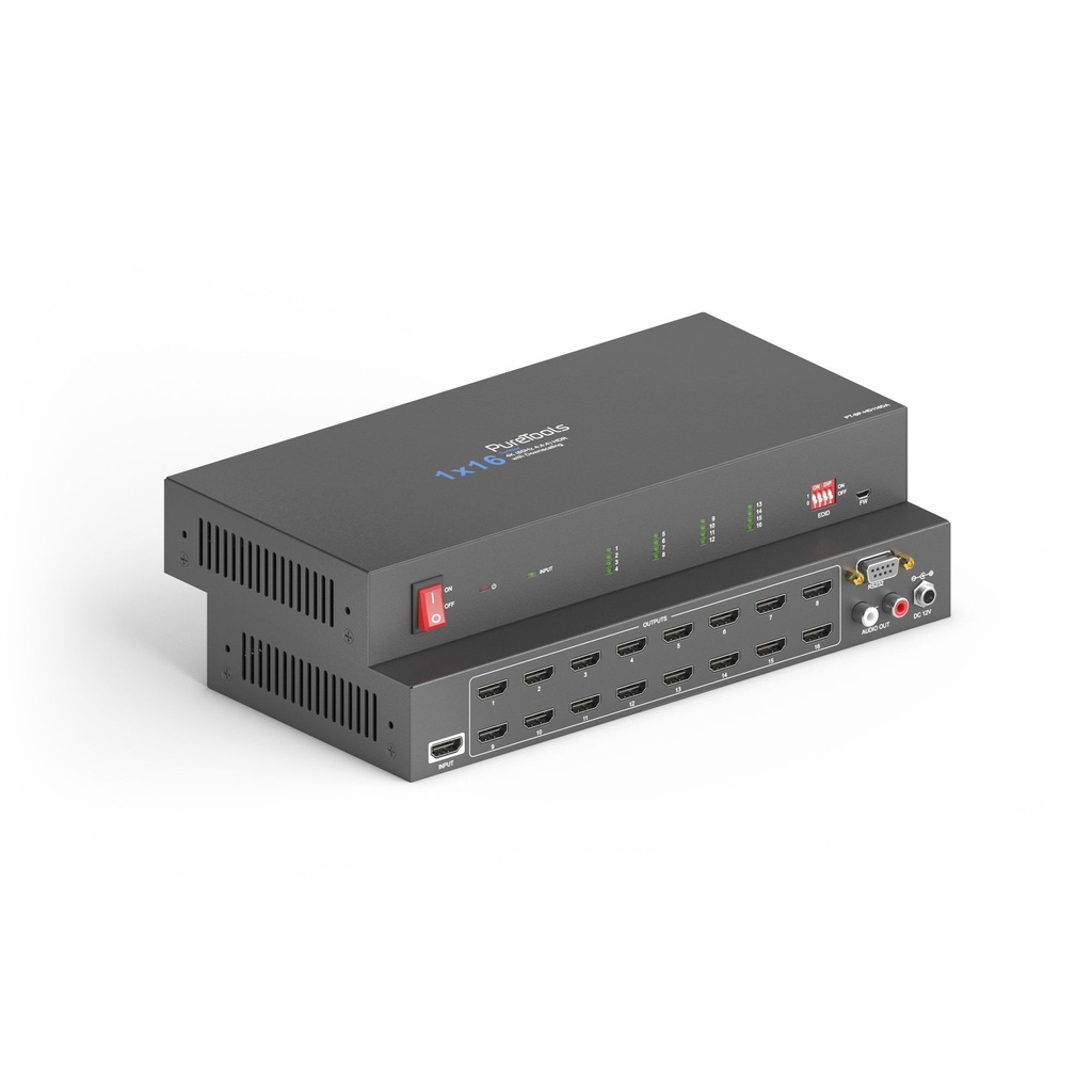 1x16 HDMI 2.0 jako 18Gbps 4K scaler audio lähtö EDID CEC