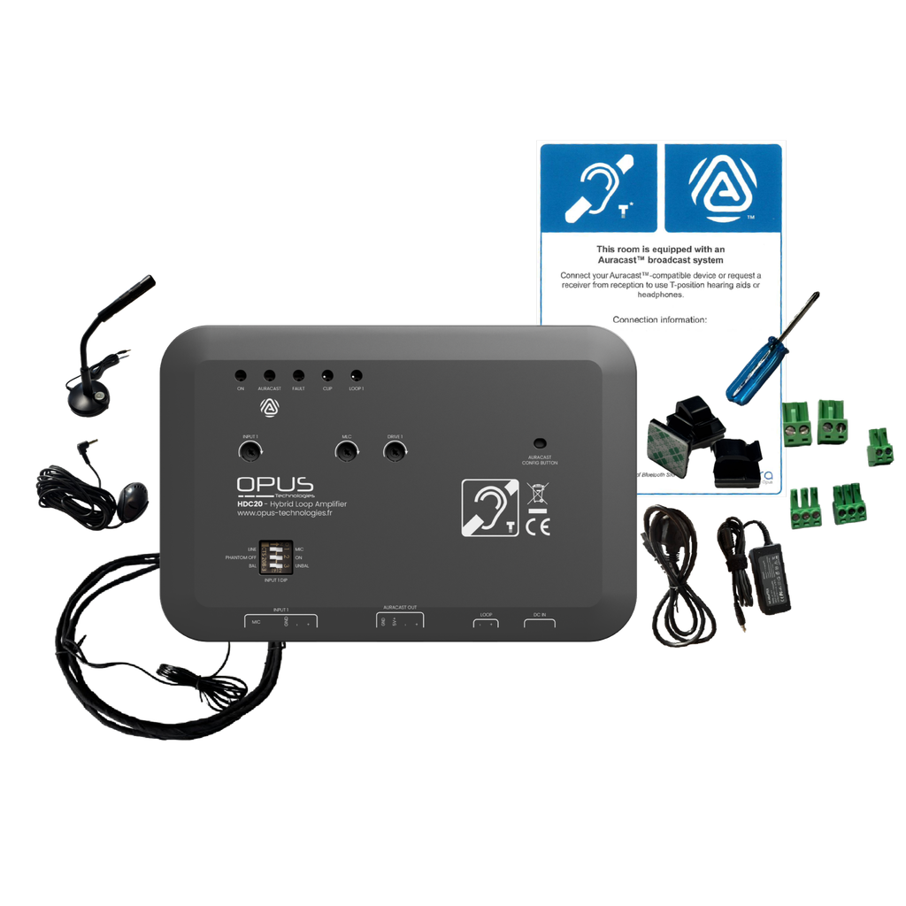 Hybrid Induktiosilmukkavahvistin KIT HDC20A-K1, kiinteä asennus