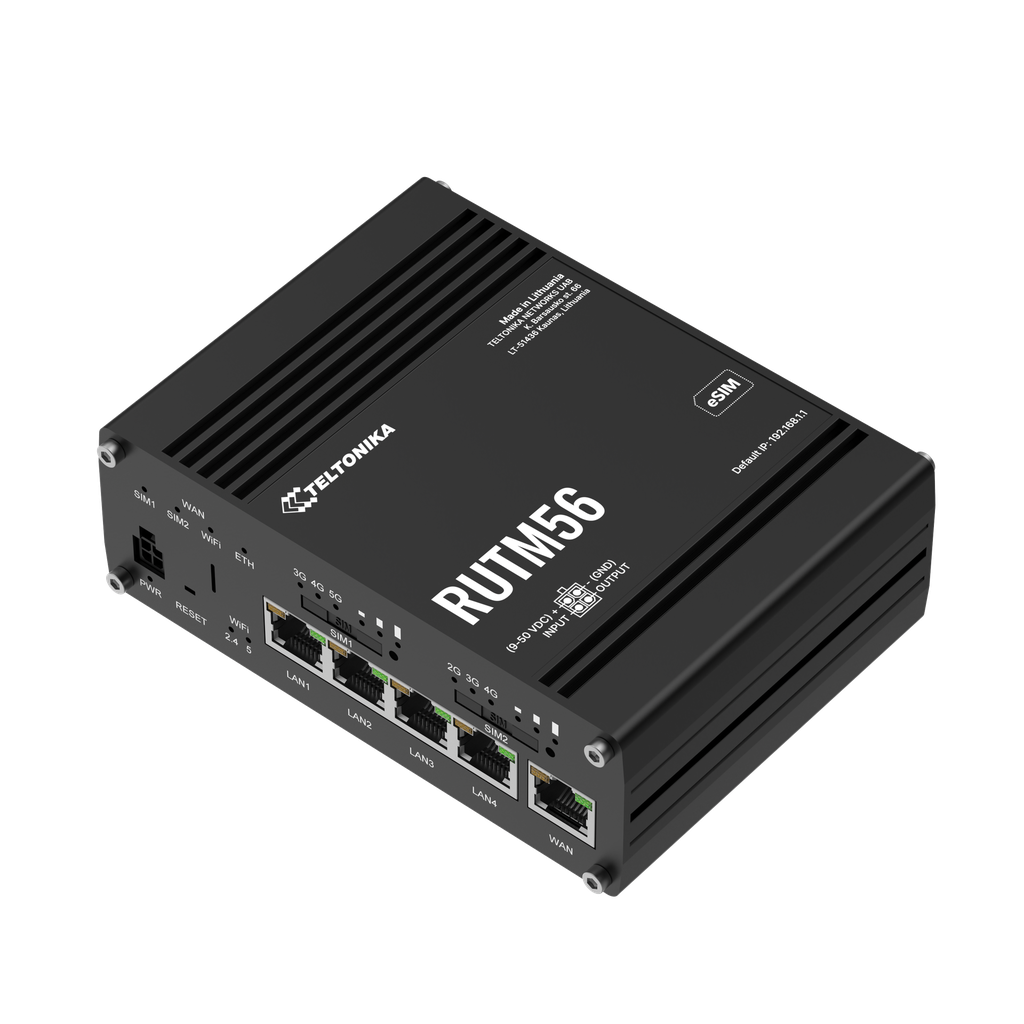 4G/5G -router Cat19 WiFi5 dual 4G and 5G modems GNSS eSIM LOAD BALANCING