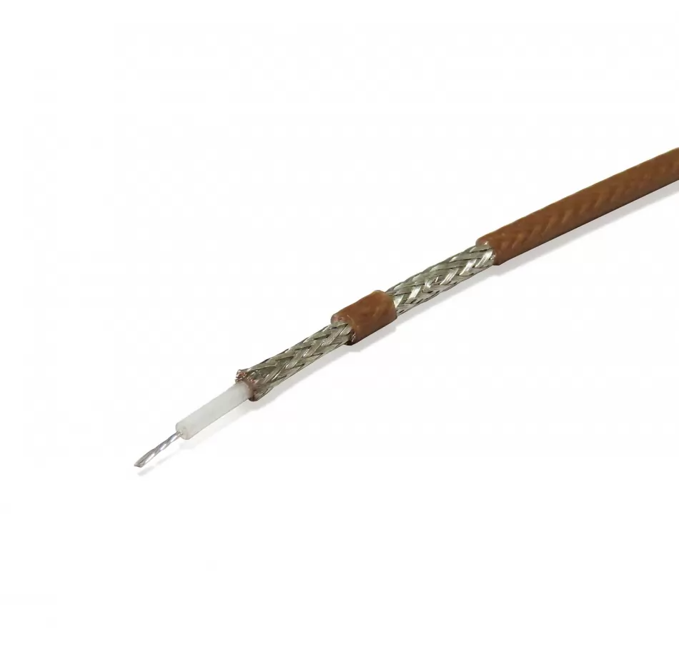 RG316D Ø2,9 mm 50 Ohm PTFE K100 kaksoissuojattu