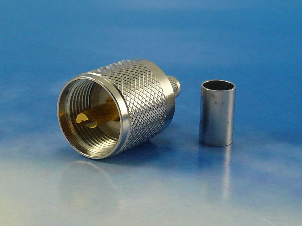 UHF-uros puristettava/juotettava RG59 75 Ohm