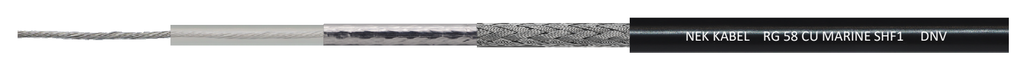 Sivacavi RG58-SHF1 50 Ω koaksiaalikaapeli, LSZH, musta, K500, Eca