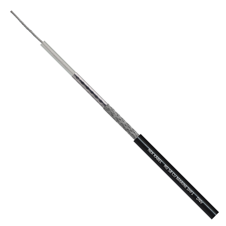 Sivacavi RG58-SHF1 50 Ω koaksiaalikaapeli, LSZH, musta, K500