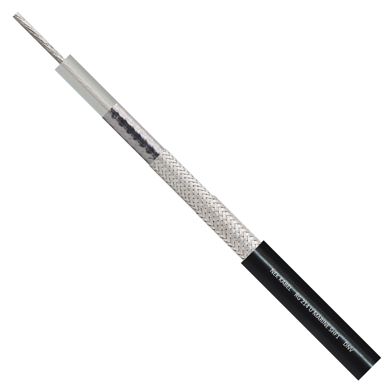 Sivacavi RG214-SHF1 50 Ω coaxial cable, LSZH, black, K500