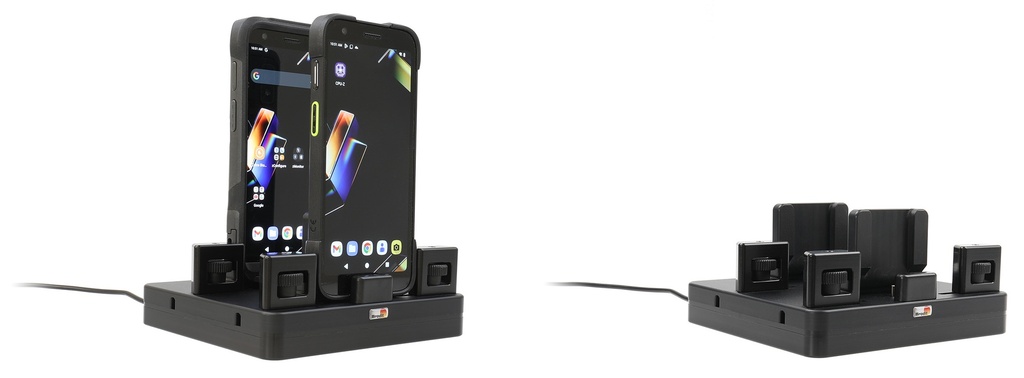 USB-C-pöytälatausteline puhelimille ja mobiilipäätteille, 2 paikkaa – Brodit ProAdapt