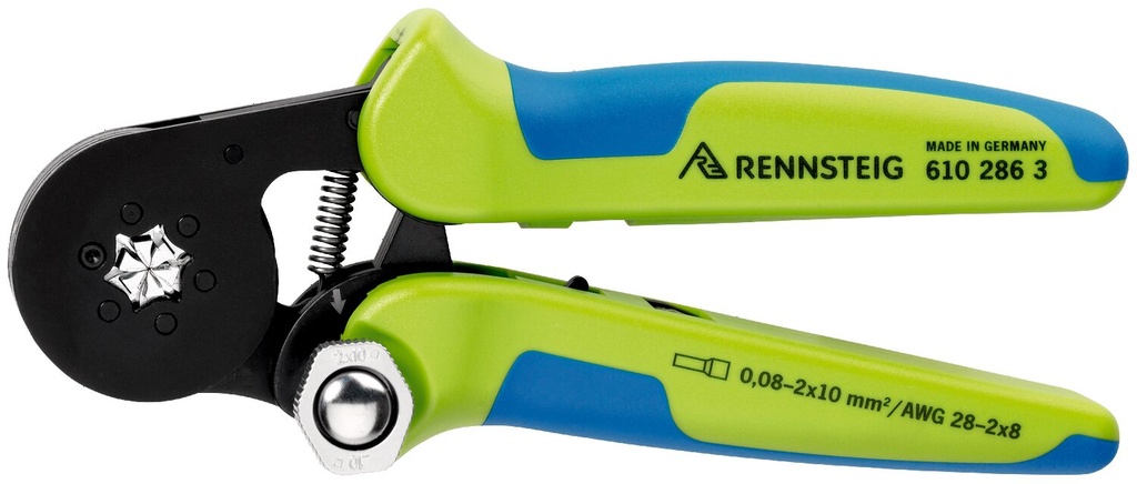 Rennsteig PEW 8.286 ferrule crimping pliers 0.08–16 mm², hexagonal crimp, 6102863