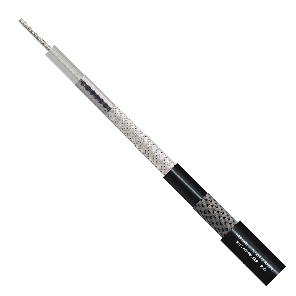 Sivacavi AR214-SHF1 50 Ω panssaroitu koaksiaalikaapeli, SHF1, musta, K1000