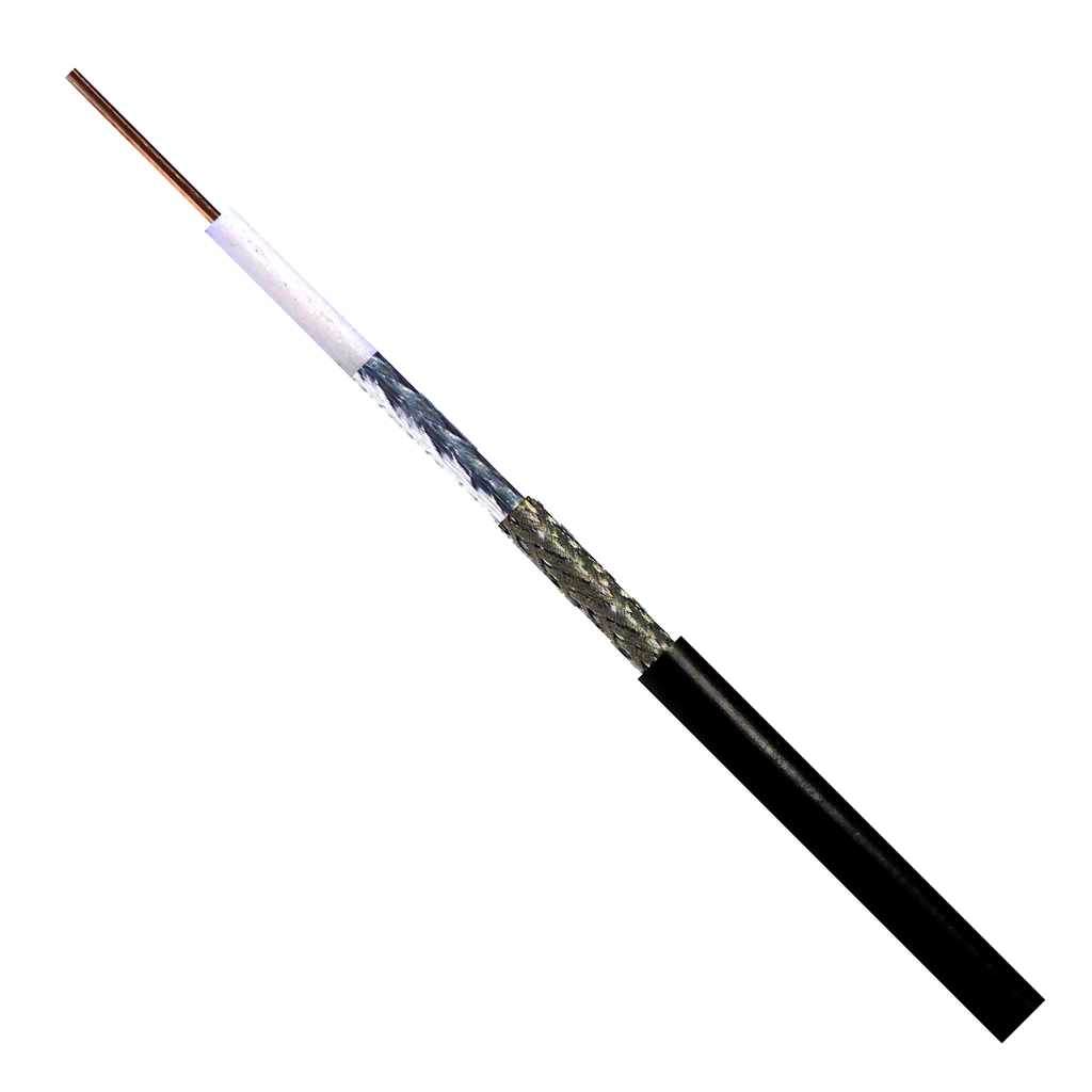 Sivacavi HF 240 SHF1 50 Ω koaxialkabel, LSZH, svart, 1000 m trumma
