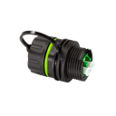 LC duplex fibre optic bulkhead connector IP68 for outdoor use, with protective cap, LogiLink FA05LC1