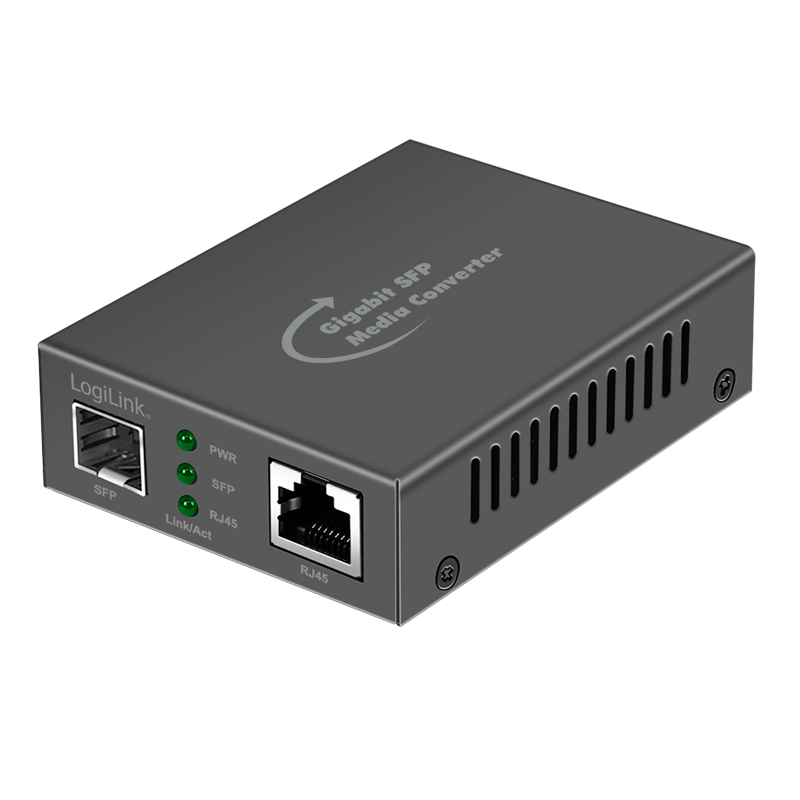 Mediamuunnin RJ45 / SFP, Gigabit 10/100/1000 Mb/s, LogiLink NMC001