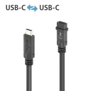 USB-C extension cable USB4 Gen2x2 20 Gbps, C male/C female, passive micro coax, PureLink PureInstall MicroX4 PI6630
