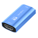 HDMI-toistin 8K/60 Hz, jatkaa HDMI-yhteyden jopa 20 m:iin, HDMI 2.1, HDCP 2.3, alumiini, sininen, LogiLink HD0064