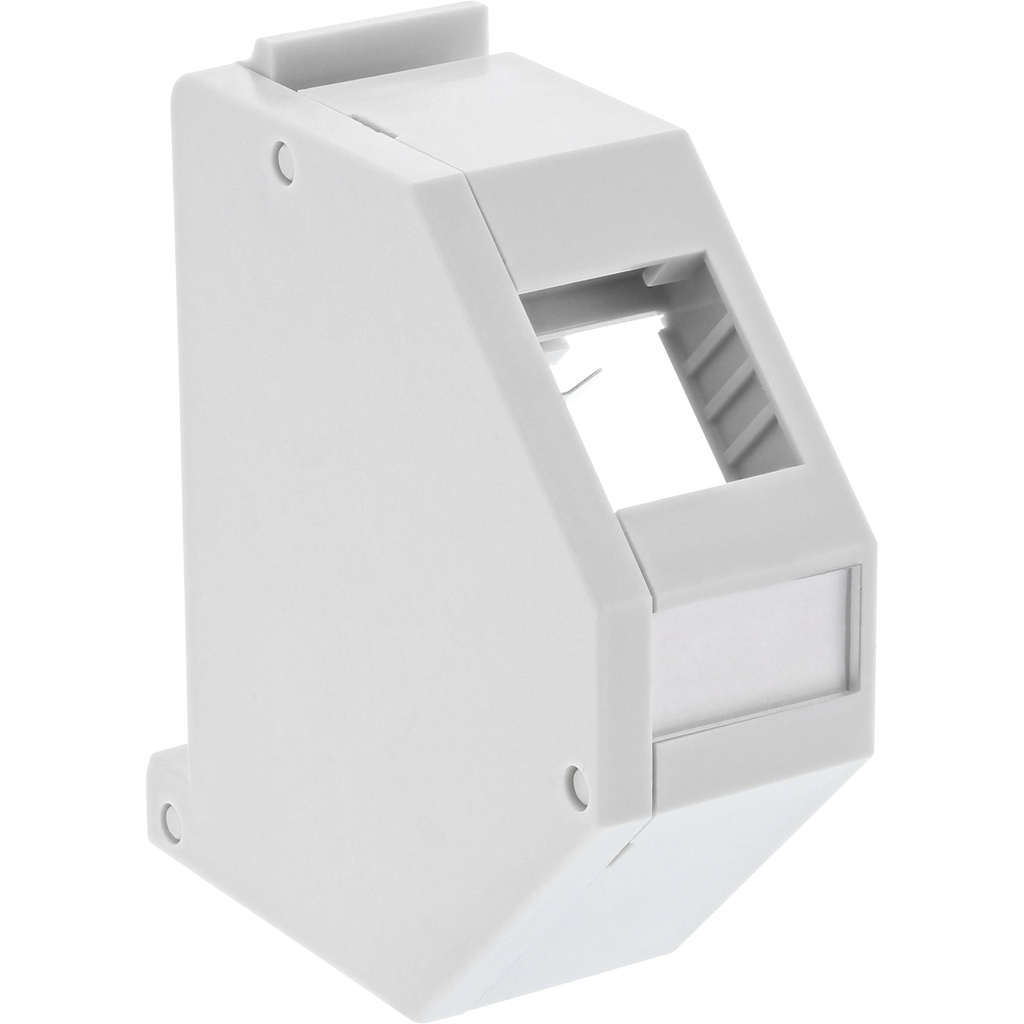 InLine Keystone Mounting for DIN Rail, 1-Port, Light Grey