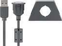 Goobay USB 2.0 extension cable A male/A female with fastening clip, black