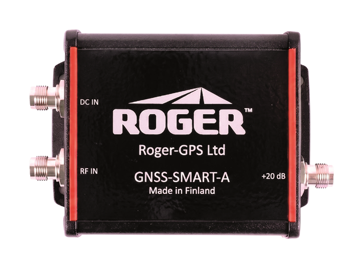 Roger GNSS SMART -linjavahvistin 20 dB Bias-T, TNC-naaras, IP66