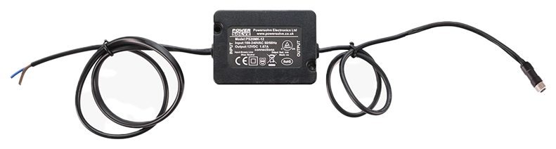 Roger IP67-virtalähde GNSS-toistimille 100–240 VAC / 12 VDC 1,67 A