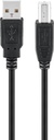 USB-A-uros/USB-B-uros välijohto 10 m 2.0 musta bulk TK12 