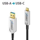 USB-C välijohto AOC 3.2 optinen USB-A-uros -> USB-C-uros