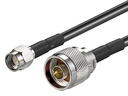 RF-välijohto 3 m SMA-uros/N-uros HF214