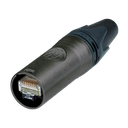 Ethercon Cat6a (RJ45) musta uros liitin AWG 24-22