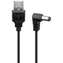 Goobay USB-A – DC-virtajohto 5 V / 1 A, 5,5/2,1 mm kulma, musta
