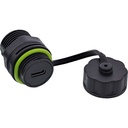 InLine USB-C-läpivientiliitin mini IP68, suojattu, 2 x USB-C naaras